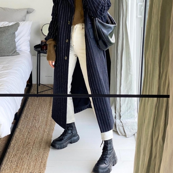 NWT ZARA | Lug Sole Combat Laced Leather Boots - Picture 2 of 16